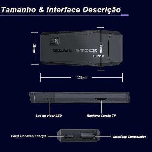 وحدة تحكم ألعاب الفيديو Blulory 4K Smart TV Stick (64 جيجابايت 10000+ لعبة)