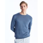 Crew Neck Long Sleeve Men's Tricot Sweater