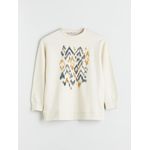 Crew Neck Patterned Women's Sweatshirt