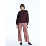 Crew Neck Printed Oversize Women's Thick Sweatshirt