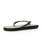Black and Yellow Printed Slip On Flip Flop