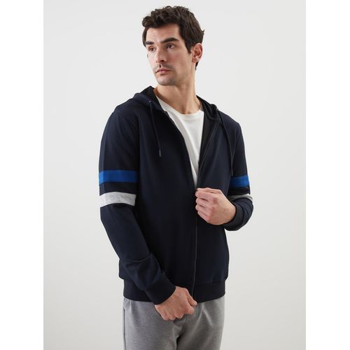 Hooded Long Sleeve Men's Zip-Up Sweatshirt