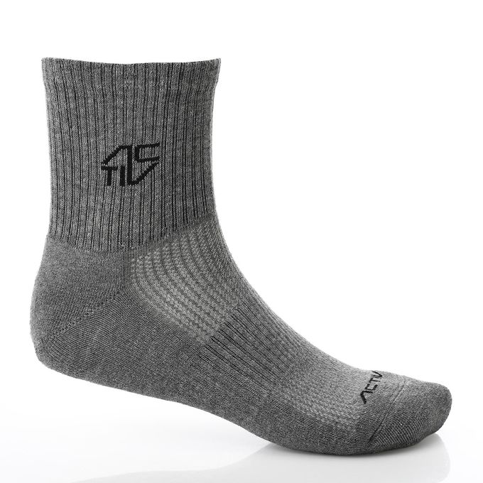 Set of 3 - Ribbed Quarter Breathable Socks - Multicolors