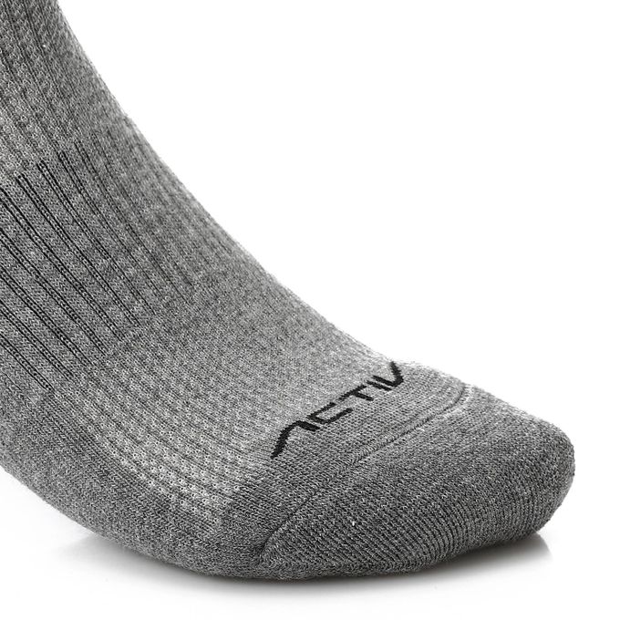 Set of 3 - Ribbed Quarter Breathable Socks - Multicolors