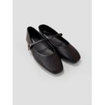 Women's Square Toe Ballet Flats With Buckle Detail