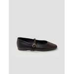 Women's Square Toe Ballet Flats With Buckle Detail