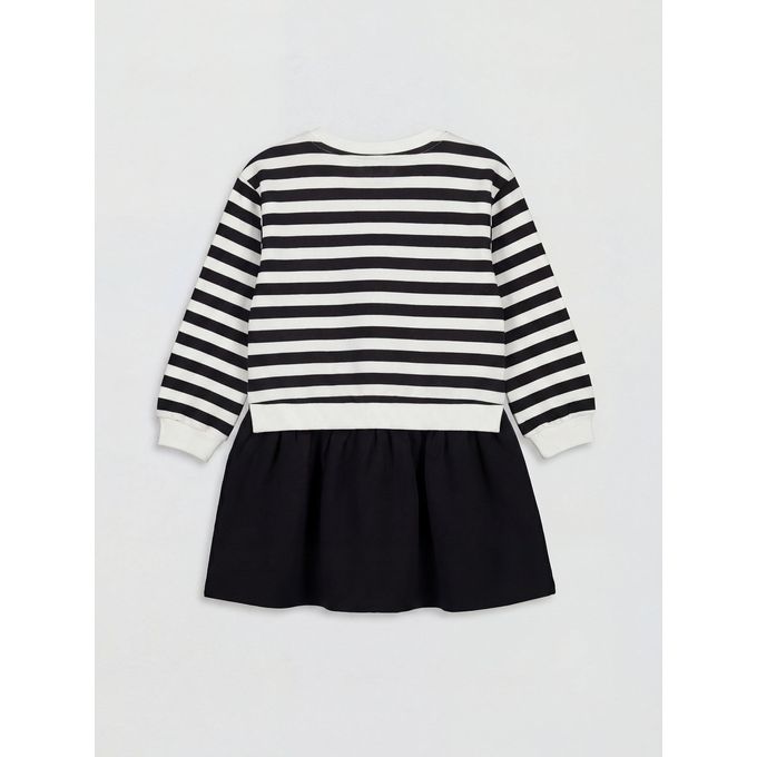 Girl's Long Sleeve Dress With Bow Detail