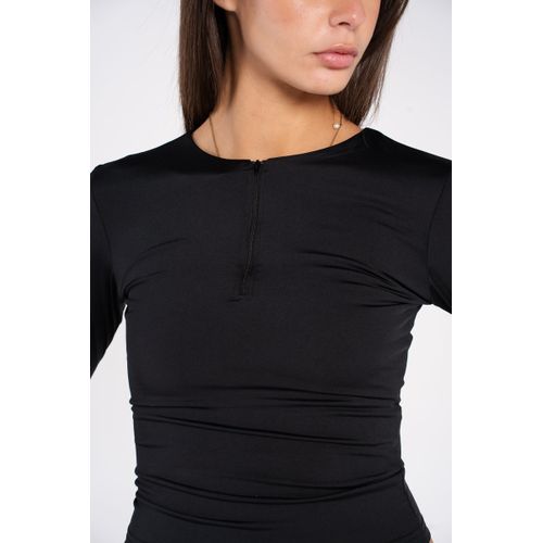 Zipper Long Sleeve - Black
