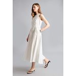 Slim Fit Halter Collar Poplin Midi Dress