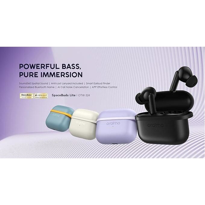 OTW-324 SpaceBuds Lite True Wireless Earbuds with Sound360 Spatial Audio and 40-Hour Playtime - Cyan Blue