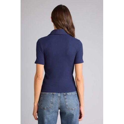Slim Fit Polo Collar Camisole Short Sleeve Polo T-Shirt