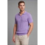 Standard Fit Polo Collar Short Sleeve Polo T-Shirt