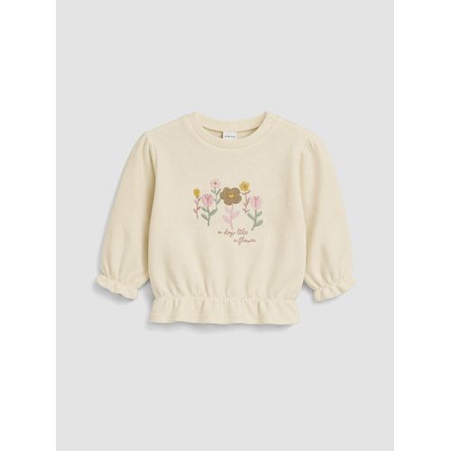 Embroidered Baby Girl's Sweatshirt And Leggings Set