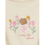 Embroidered Baby Girl's Sweatshirt And Leggings Set