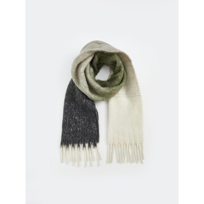 Color Block Tasseled Women's Scarf