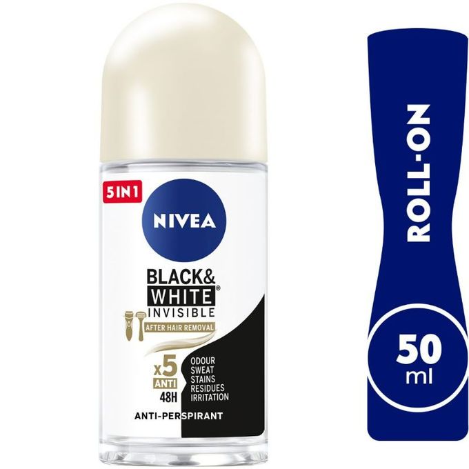 مزيل العرق رول أون نيفيا غير مرئي الأسود والأبيض - 50 مل